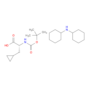 Cyclopropanepropanoic acid, a-[[(1,1-dimethylethoxy)carbonyl]amino]-,(R)-, compd. with N-cyclohexy…