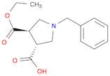 3,4-Pyrrolidinedicarboxylic acid, 1-(phenylmethyl)-, monoethyl ester,(3R,4R)-rel-