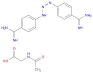 Glycine, N-acetyl-, compd. with4,4'-(1-triazene-1,3-diyl)bis[benzenecarboximidamide] (2:1)OTHER ...