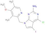 4-Chloro-5-iodo-7-(4-methoxy-3,5-dimethylpyridin-2-ylmethyl)-7H-pyrrolo[2,3-d]pyrimidin-2-ylamine