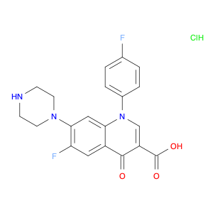 3-Quinolinecarboxylic acid,6-fluoro-1-(4-fluorophenyl)-1,4-dihydro-4-oxo-7-(1-piperazinyl)-,monohy…