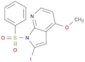 1H-Pyrrolo[2,3-b]pyridine, 2-iodo-4-methoxy-1-(phenylsulfonyl)-