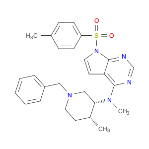 7H-Pyrrolo[2,3-d]pyrimidin-4-amine,N-methyl-N-[(3R,4R)-4-methyl-1-(phenylmethyl)-3-piperidinyl]-7-…