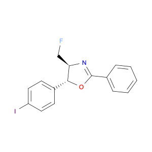 Oxazole, 4-(fluoromethyl)-4,5-dihydro-5-(4-iodophenyl)-2-phenyl-,(4S,5R)-