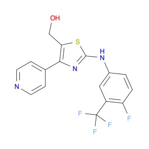 (2-((4-Fluoro-3-(trifluoromethyl)phenyl)amino)-4-(pyridin-4-yl)thiazol-5-yl)methanol