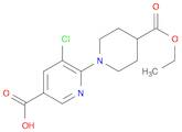 5-Chloro-6-[4-(ethoxycarbonyl)piperidino]-nicotinic acid