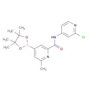 2-((2-Chloropyridin-4-yl)carbamoyl)-6-methylpyridine-4-boronic acid pinacol ester