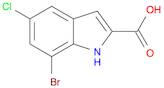 1H-​Indole-​2-​carboxylic acid, 7-​bromo-​5-​chloro