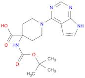 4-((tert-Butoxycarbonyl)amino)-1-(7H-pyrrolo[2,3-d]pyrimidin-4-yl)piperidine-4-carboxylic acid