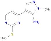 1-Methyl-4-(2-(methylthio)pyrimidin-4-yl)-1H-pyrazol-5-amine