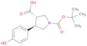 (3R,4S)-1-(tert-Butoxycarbonyl)-4-(4-hydroxyphenyl)pyrrolidine-3-carboxylic acid