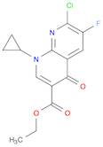 ethyl 7-chloro-1-cyclopropyl-6-fluoro-4-oxo-1,8-naphthyridine-3-carboxylate