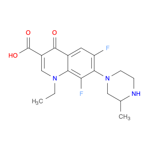 1-ethyl-6-fluoranyl-8-fluoro-7-(3-methylpiperazin-1-yl)-4-oxoquinoline-3-carboxylic acid