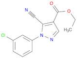 1H-Pyrazole-4-carboxylic acid, 1-(3-chlorophenyl)-5-cyano-, ethyl ester