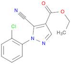 1H-Pyrazole-4-carboxylic acid, 1-(2-chlorophenyl)-5-cyano-, ethyl ester