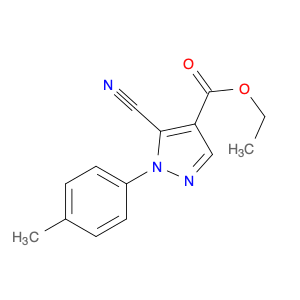 1H-Pyrazole-4-carboxylic acid, 5-cyano-1-(4-methylphenyl)-, ethyl ester