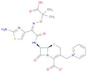 7-[[(2E)-2-(2-amino-1,3-thiazol-4-yl)-2-(2-carboxypropan-2-yloxyimino)acetyl]amino]-8-oxo-3-(pyr...