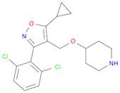 4-{[5-cyclopropyl-3-(2,6-dichlorophenyl)-1,2-oxazol-4-yl]methoxy}piperidine