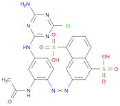 1,5-Naphthalenedisulfonic acid,3-[[2-(acetylamino)-4-[(4-amino-6-chloro-1,3,5-triazin-2-yl)amino...