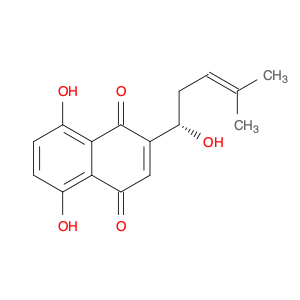 5,8-dihydroxy-2-[(1S)-1-hydroxy-4-methylpent-3-enyl]naphthalene-1,4-dione