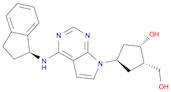 (1S,2S,4R)-4-(4-((S)-2,3-dihydro-1H-inden-1-ylamino)-7H-pyrrolo[2,3-d]pyrimidin-7-yl)-2-(hydroxy...