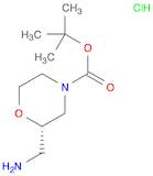 4-Morpholinecarboxylic acid, 2-(aminomethyl)-, 1,1-dimethylethyl ester, hydrochloride (1:1), (2S)-