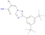 2-Propenamide, 3-[3-[3,5-bis(trifluoromethyl)phenyl]-1H-1,2,4-triazol-1-yl]-2-bromo-, (2E)-