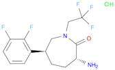 (3R,6S)-3-Amino-6-(2,3-difluorophenyl)-1-(2,2,2-trifluoroethyl)azepan-2-one (hydrochloride)