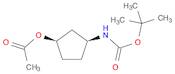 (1R,3S)-3-({[(2-Methyl-2-propanyl)oxy]carbonyl}amino)cyclopentyl acetate