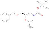 4-Morpholinecarboxylic acid, 2-methyl-6-[(phenylmethoxy)methyl]-, 1,1-dimethylethyl ester, (2R,6R)-