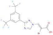 2-Propenoic acid, 3-[3-[3,5-bis(trifluoromethyl)phenyl]-1H-1,2,4-triazol-1-yl]-2-bromo-, (2Z)-