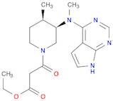 1-Piperidinepropanoic acid, 4-methyl-3-(methyl-7H-pyrrolo[2,3-d]pyrimidin-4-ylamino)-β-oxo-, ethyl…