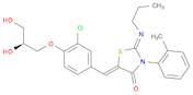 4-Thiazolidinone, 5-[[3-chloro-4-[(2S)-2,3-dihydroxypropoxy]phenyl]methylene]-3-(2-methylphenyl)-2…