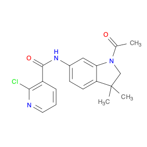 3-Pyridinecarboxamide, N-(1-acetyl-2,3-dihydro-3,3-dimethyl-1H-indol-6-yl)-2-chloro-