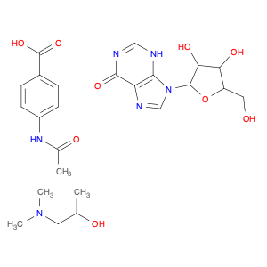 Inosine, compd. with 1-(dimethylamino)-2-propanol4-(acetylamino)benzoate (salt) (1:3)OTHER CA INDE…