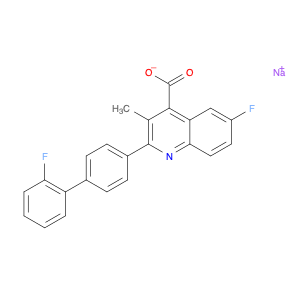 4-Quinolinecarboxylic acid,6-fluoro-2-(2'-fluoro[1,1'-biphenyl]-4-yl)-3-methyl-, sodium salt