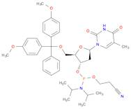 Thymidine, 5'-O-[bis(4-methoxyphenyl)phenylmethyl]-, 3'-[2-cyanoethylbis(1-methylethyl)phosphora...