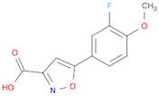 5-(3-Fluoro-4-methoxyphenyl)isoxazole-3-carboxylic acid