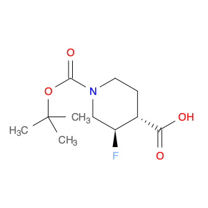 rel-(3R,4R)-1-[(tert-butoxy)carbonyl]-3-fluoropiperidine-4-carboxylic acid