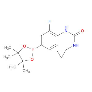 3-cyclopropyl-1-[2-fluoro-4-(tetramethyl-1,3,2-dioxaborolan-2-yl)phenyl]urea