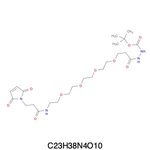 1-Maleimido-3-oxo-7,10,13,16-tetraoxa-4-azanonadecan-19-oyl-(N'-t-butyloxycarbonyl)hydrazid