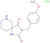 1,3,7-Triazaspiro[4.5]Decane-2,4-Dione, 3-[(4-Methoxyphenyl)Methyl]-, Hydrochloride (1:1)