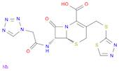 Sodium (6R,7R)-3-(((1,3,4-thiadiazol-2-yl)thio)methyl)-7-(2-(1H-tetrazol-1-yl)acetamido)-8-oxo-5-t…