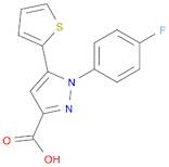 1-(4-fluorophenyl)-5-(thiophen-2-yl)-1H-pyrazole-3-carboxylic acid