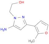 2-[5-amino-3-(2-methylfuran-3-yl)-1H-pyrazol-1-yl]ethan-1-ol