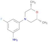 3-[(2R,6S)-2,6-Dimethylmorpholin-4-yl]-5-fluoroaniline