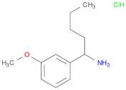 1-(3-methoxyphenyl)pentan-1-amine hydrochloride