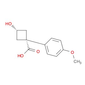 (1s,3s)-3-hydroxy-1-(4-methoxyphenyl)cyclobutane-1-carboxylic acid