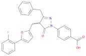 4-(3-Benzyl-4-{[5-(2-fluorophenyl)furan-2-yl]methylidene}-5-oxo-4,5-dihydro-1H-pyrazol-1-yl)benzoi…