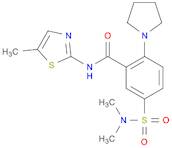 5-(dimethylsulfamoyl)-N-(5-methyl-1,3-thiazol-2-yl)-2-(pyrrolidin-1-yl)benzamide